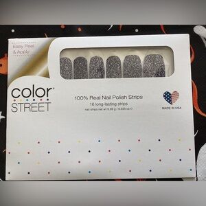 Color Street Silver Sparkle Glitter Nail Strips